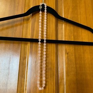 Vintage rose quartz necklace.